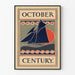 Vintage plakat af sejlskib October Century