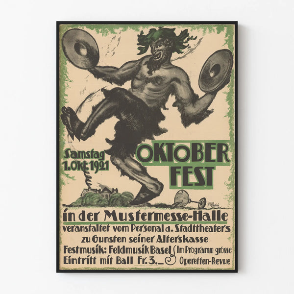 Vintage Oktoberfest 1921 plakat - Ægte vægdekoration