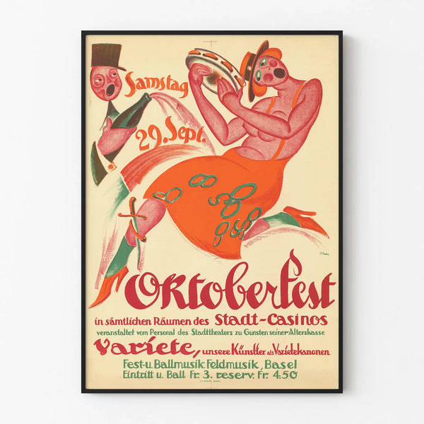 Vintage Oktoberfest plakat 29. september - festlig vægdekoration