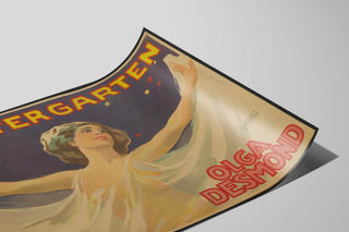 Vintage dekorativ plakat Olga Desmond Wintergarten — visning af kunstværket