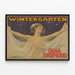 Vintage dekorativ plakat Olga Desmond Wintergarten — indrammet kunstværk på væggen