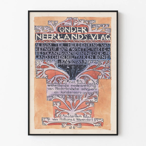 Vintage plakat til minde Onder Neerlands Vlag - Historisk vægdekoration