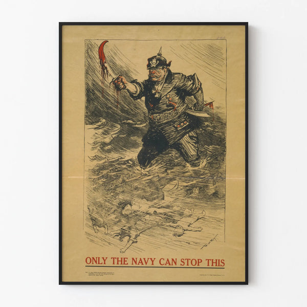 Vintage amerikansk marinede propaganda plakat