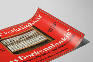 Plakat Vintage Vores Bogreol - Retro Vægdekoration Til Biblioteket — visning af kunstværket