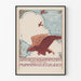 Vintage plakat af Fokker Fly med flyvende ørn