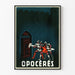Vintage plakat Opocérés - Illustration af riddere og befæstet port