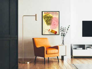 Vintage plakat af Opochol til lever- og galdevejssygdomme