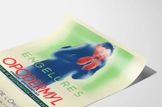 Vintage plakat Opodermyl forfrysninger - retro medicinsk vægdekoration