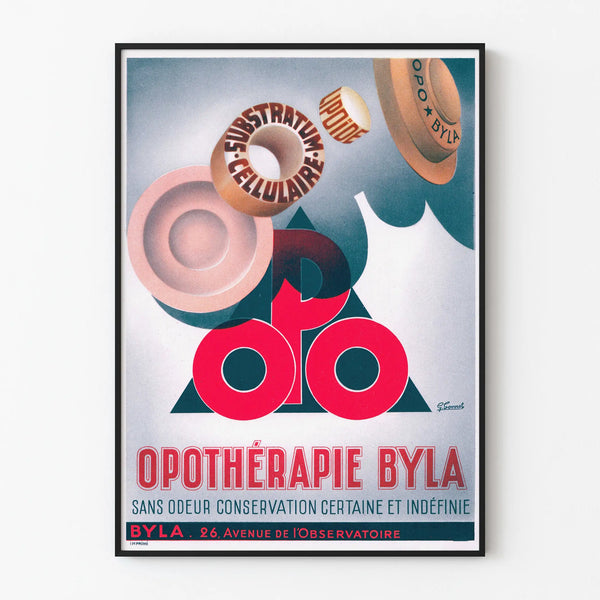Vintage plakat Opothérapie Byla - Retro fransk vægdekoration