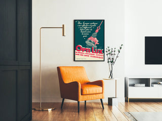 Vintage plakat Opti Lux - Dekorativ plakat med energibesparende lampe