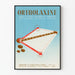 Vintage reklameplakat Ortholaxine - Retro vægdekoration til apotek