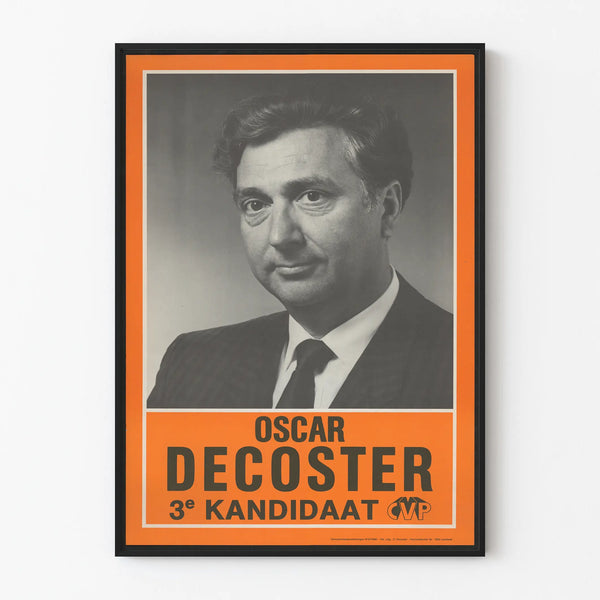 Vintage plakat Oscar Decoster 3. kandidat CVP