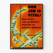 Vintage plakat Vores arbejde er vigtigt - Retro industrielt vægdekoration