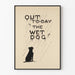 Minimalistisk plakat Out to Day the Wet Dog