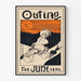 Vintage plakat af Outing Bicycle juni 1896