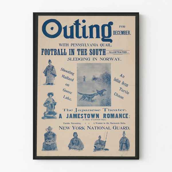 Vintage plakat Udflugt for december med Pennsylvania-vædder