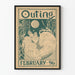 Vintage plakat Outing februar 96 til vægdekoration