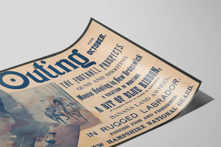 Plakat Vintage Udflugt til Oktober - Natur- og eventyrvægdekoration — visning af kunstværket