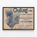 Plakat Vintage Udflugt til Oktober - Natur- og eventyrvægdekoration — indrammet kunstværk på væggen