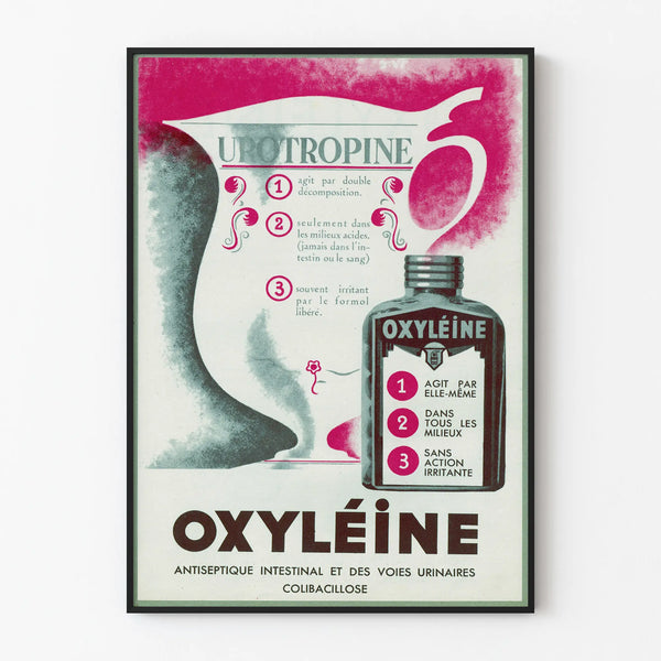 Vintage plakat af Oxyléine antiseptisk vægdekoration
