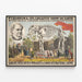 Plakat Vintage Barnum & Co – Jumbo-elefanten skelet — indrammet kunstværk på væggen