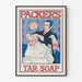 Vintage plakat for Tar Soap til badeværelse og hårpleje