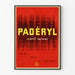 Vintage reklameplakat for Padéryl nervedæmpende sedativ