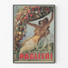 Vintage plakat Paglieri blomster og sensuelt kvindebillede