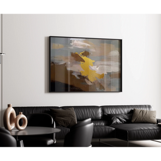 Abstrakt Tableau – Gylden Sky