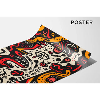 Pop Art-plakat - Opløst ansigt