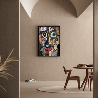 Tableau Street Art – Brudt Ansigt