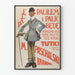 Vintage plakat af elegant mand med stok og monocle