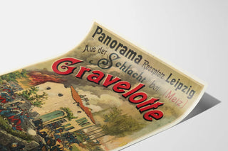 Vintage dekorativ plakat af Slaget ved Gravelotte i Metz
