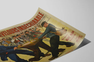 Plakat vintage Slidstærke velourbukser - Retro vægdekoration — visning af kunstværket