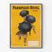 Vintage plakat Paraply-Revel med gul bund