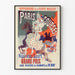 Vintage plakat Paris Løb Hippodrome Porte Maillot