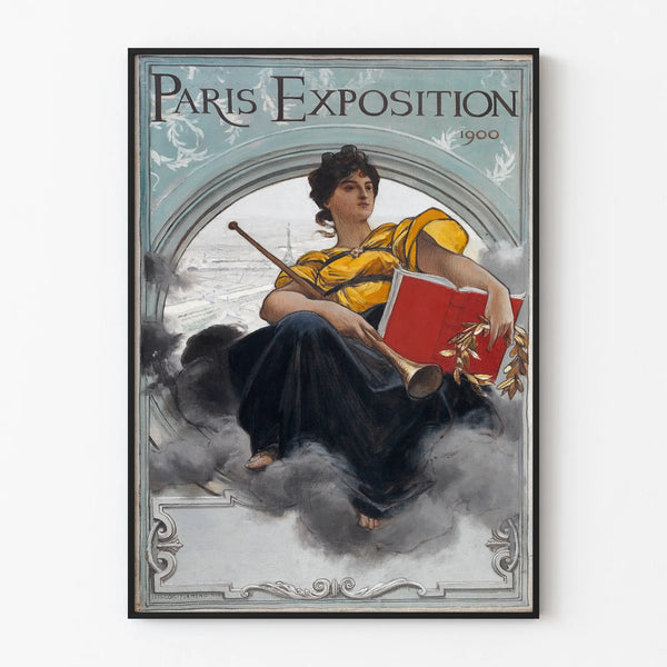 Vintage Paris-udstilling 1900 plakat