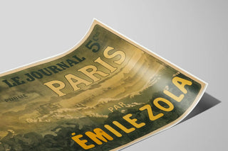 Plakat vintage Paris af Émile Zola - Kunstnerisk vægdekoration — visning af kunstværket
