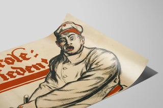 Plakat vintage Slogan: Fred - ekspressionistisk vægdekoration — visning af kunstværket