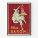 Vintage plakat med Baroni pasta 1921 til vægdekoration i køkken
