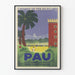 Vintage plakat Pau Vinterklima Vægdekoration