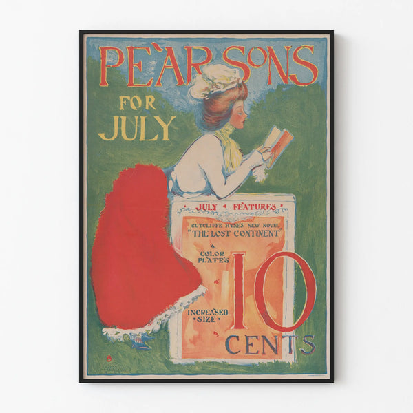 Vintage plakat Pearsons for juli stil art déco