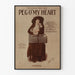 Vintage plakat 'Peg O'My Heart' med portræt og gammelt skrift