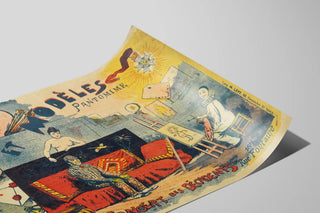 Plakat vintage Maler og modeller Pantomime - Vægdekoration — visning af kunstværket