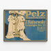 Plakat vintage Pelz-Konfektion J. Kutnewsky til vægdekoration — indrammet kunstværk på væggen