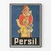 Vintage Persil Børne Vinter Plakat til vægdekoration