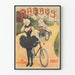 Vintage plakat Phebus Paris Cykelrytter og Klovn på gammel bil