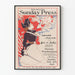 Vintage plakat Philadelphia Sunday Press 1896 - Patriotisk vægdekoration