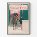 Vintage plakat af Philadelphia Sunday Press udgave den 10. november 1895