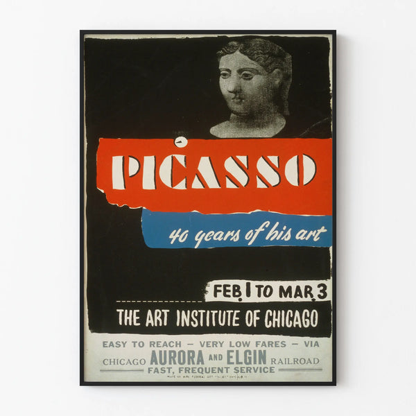Vintage Picasso plakat 40 års kunst - Kunstnerisk vægdekoration